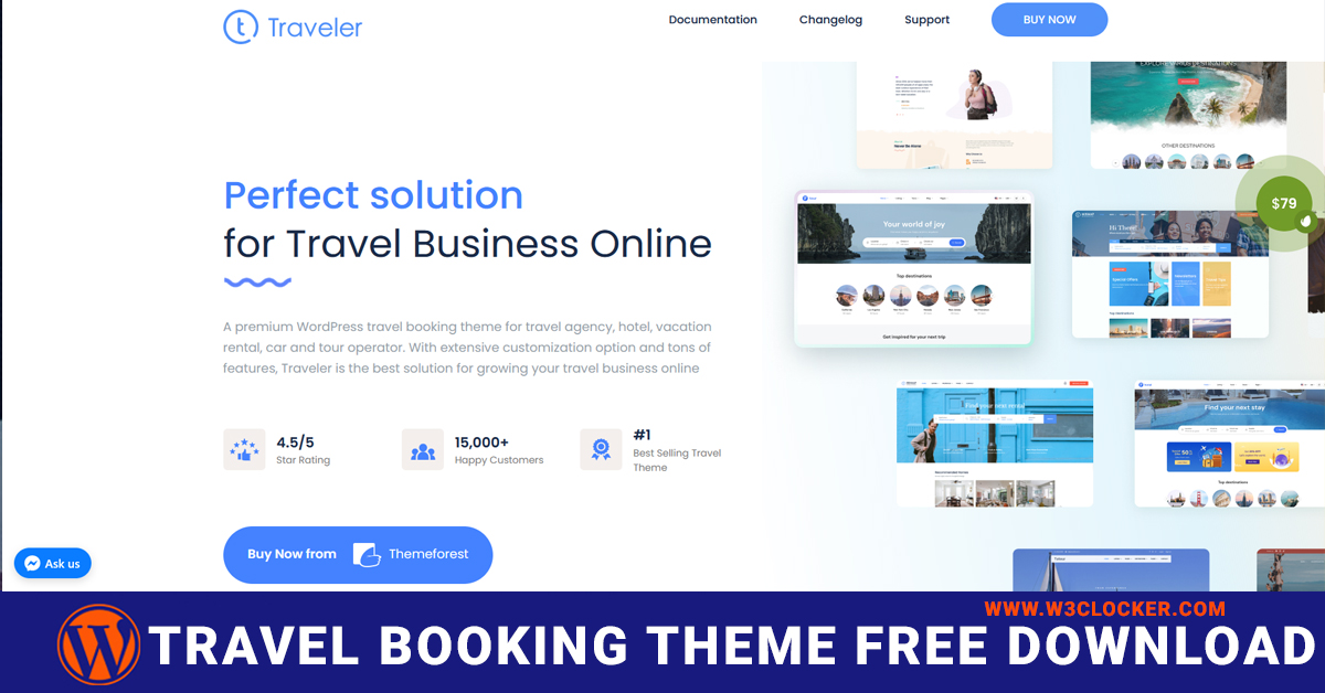Traveler Booking Theme Free Download